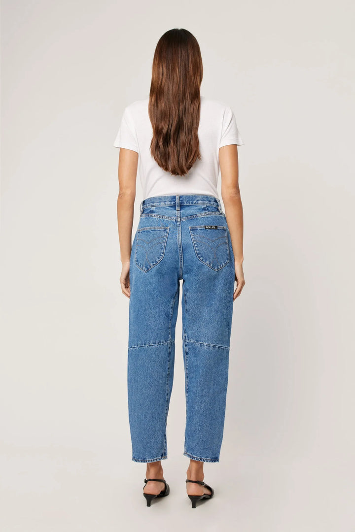 ROLLAS Jane Barrel Denim Pant - River Blue-The Shop Laguna Beach