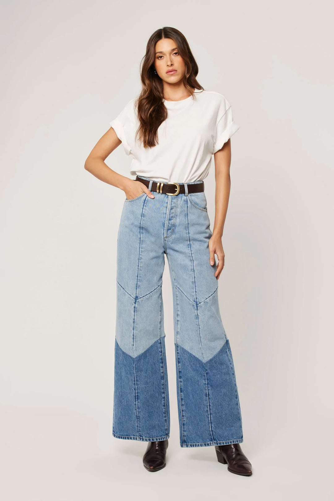 ROLLAS Studio Flare Chevron Jean-The Shop Laguna Beach