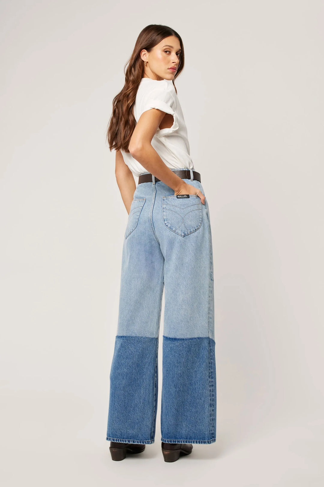 ROLLAS Studio Flare Chevron Jean-The Shop Laguna Beach