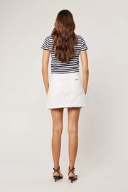 ROLLAS A-Line Zip Denim Mini Skirt-The Shop Laguna Beach