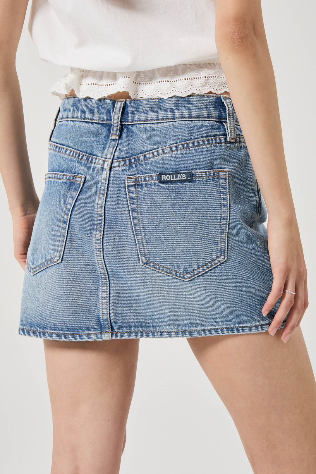 ROLLAS 90s Relaxed Denim Mini Skirt-The Shop Laguna Beach