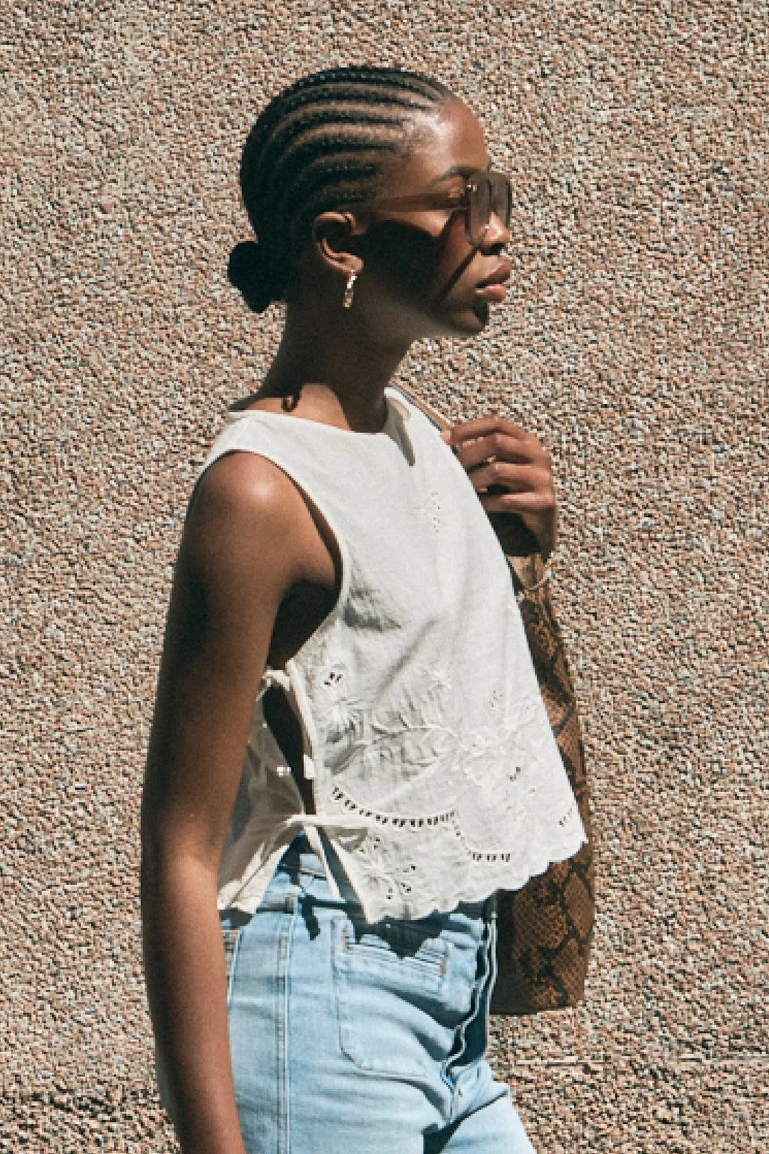 ROLLAS Camille Embroidered Woven Tank-The Shop Laguna Beach