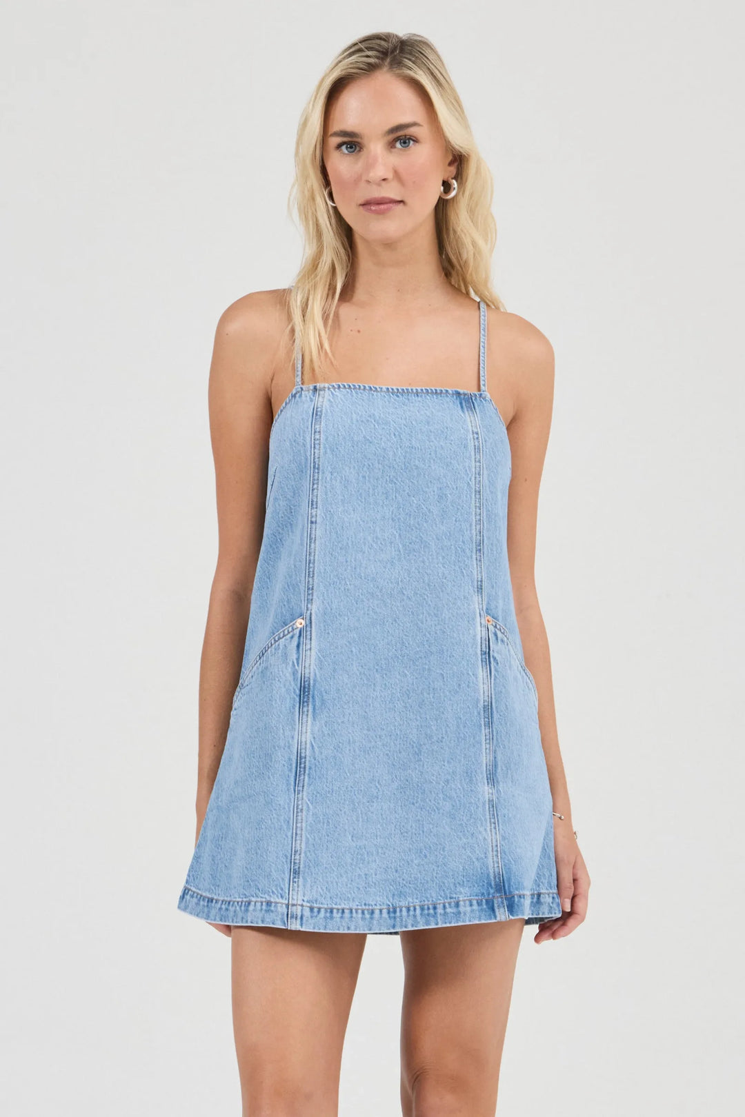 ROLLA'S Deco Denim Cami Dress in Denim-Medium