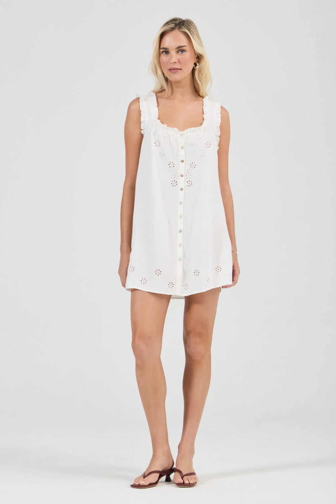 ROLLAS Rosie Eyelet Mini Dress