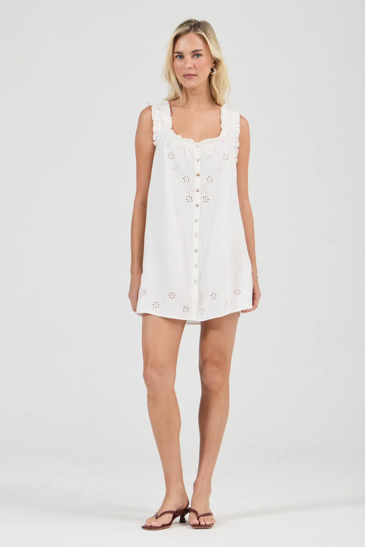 ROLLAS Rosie Eyelet Mini Dress
