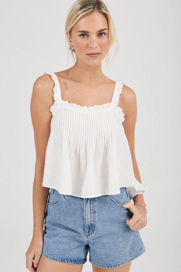 ROLLAS Odette Pleated Tank