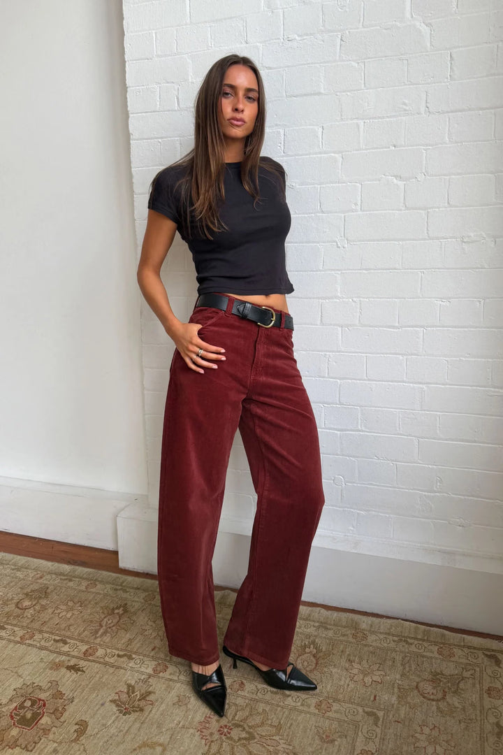 ROLLAS Gigi Barrel Corduroy Pant-The Shop Laguna Beach