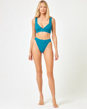 LSPACE Hailey Rib Plunge Top - More Colors Available-The Shop Laguna Beach