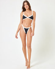 LSPACE Mackenzie Rib Color-Blocked Bitsy Bottom - More Colors Available-The Shop Laguna Beach