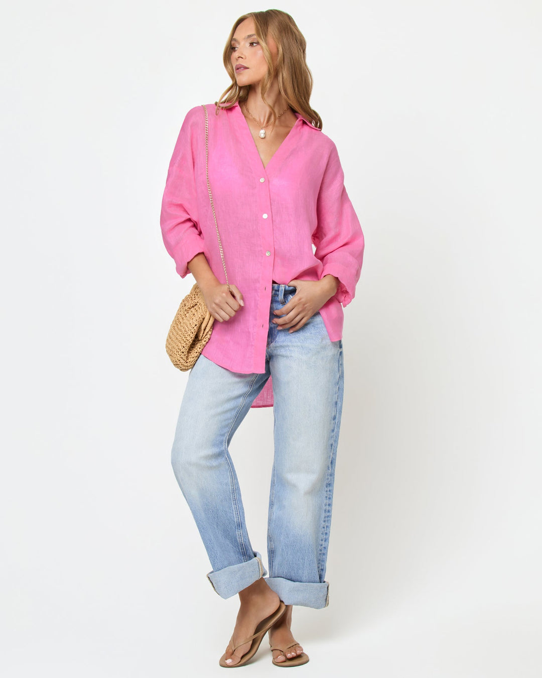 LSPACE Rio Linen Tunic Shirt