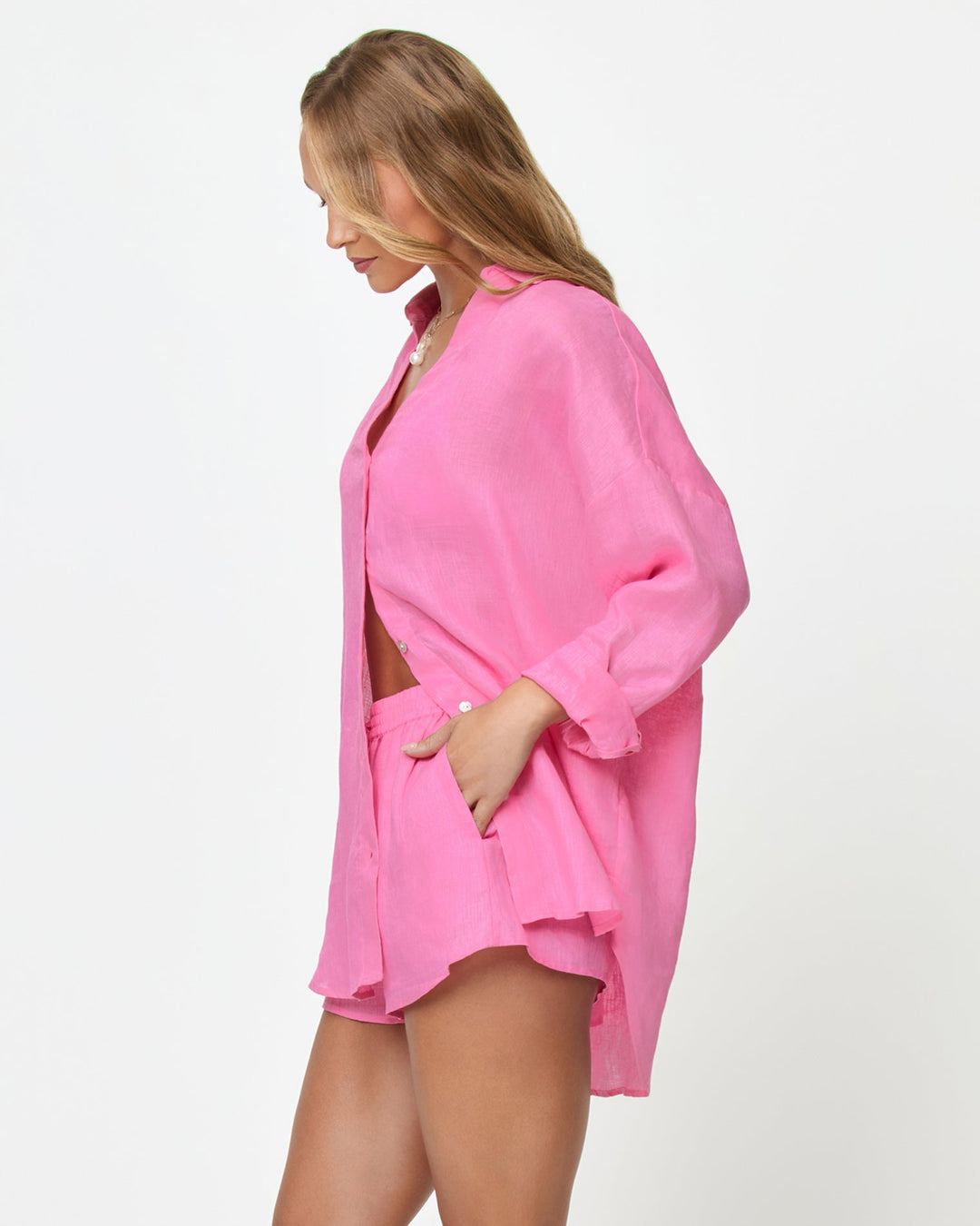 LSPACE Rio Linen Tunic Shirt
