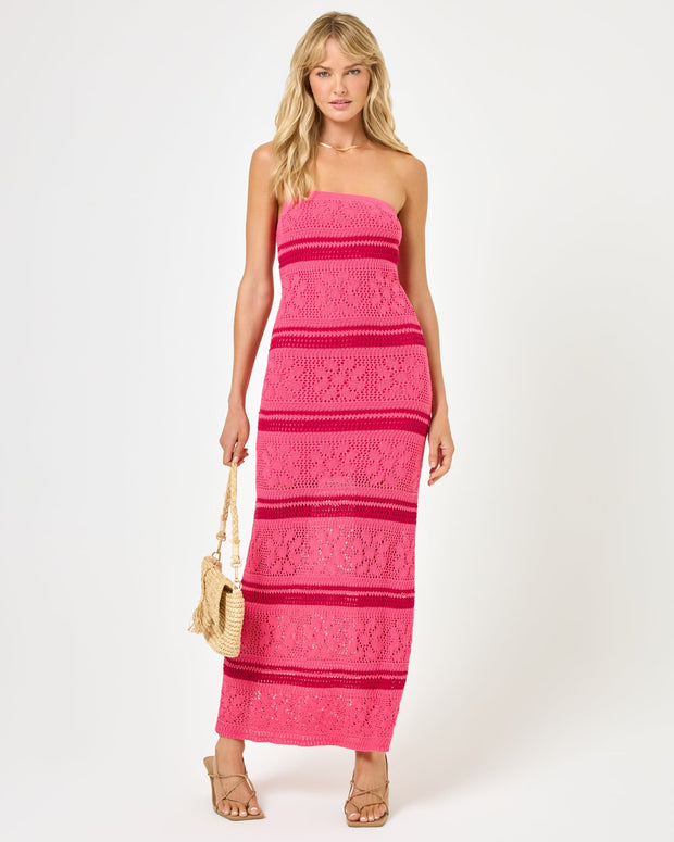 LSPACE Rosalia Crochet Knit Tube Dress-The Shop Laguna Beach