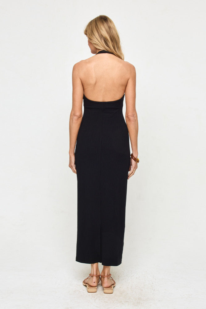 LSPACE La Femme Rib Halter Dress-The Shop Laguna Beach