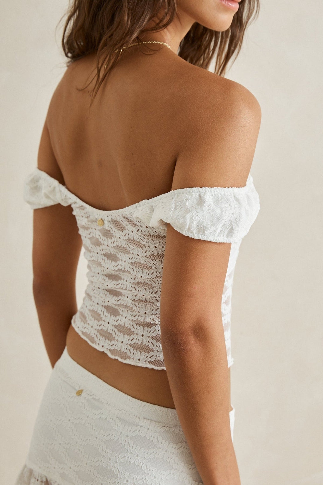 RHYTHM Eve Sweetheart Lace Top