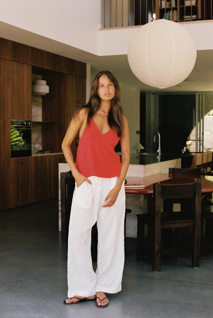 RHYTHM Leni Relaxed Cotton Beach Pant