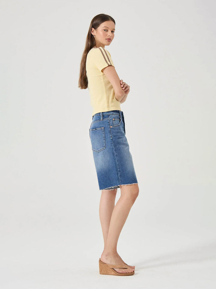 ROLLAS Charlotte Culotte Denim Short-The Shop Laguna Beach