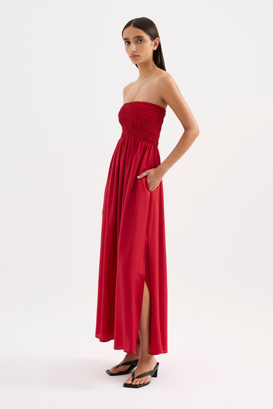 Womens Zuri Tencel Maxi Dress Reds Size M Womens Zuri Tencel Maxi Dress Reds Size M