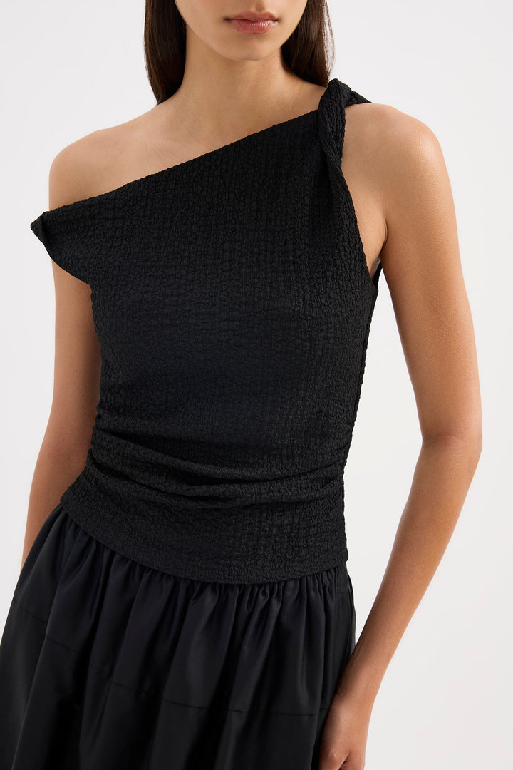 NUDE LUCY Apollo Off-Shoulder Textured Tank-The Shop Laguna Beach