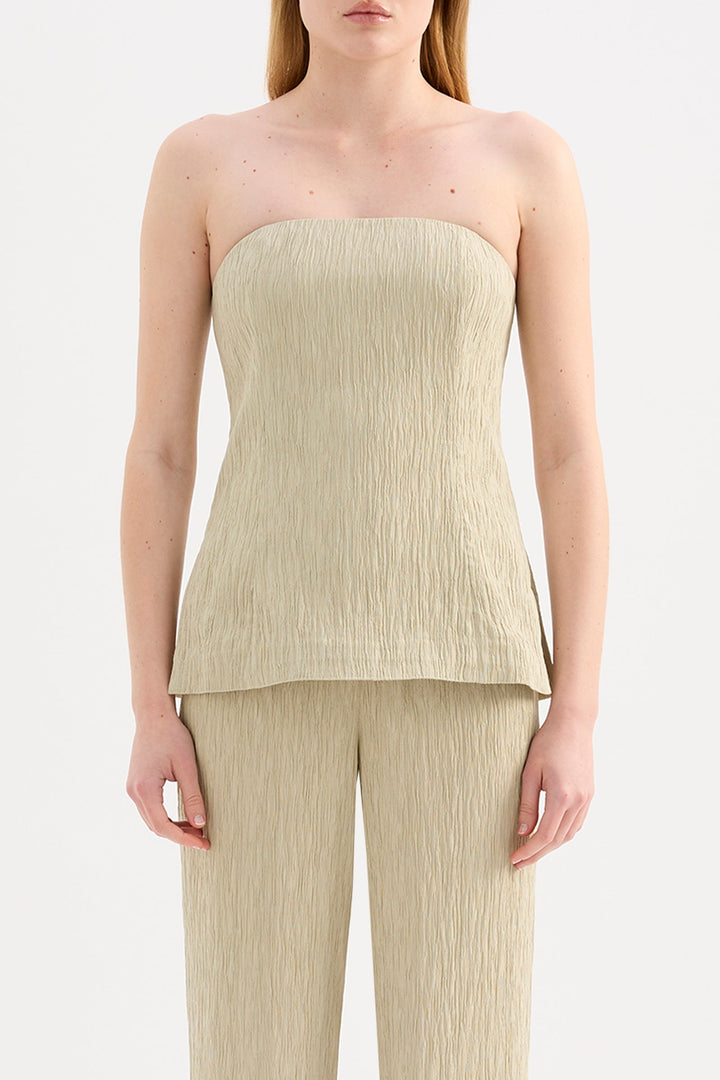 NUDE LUCY Danika Strapless Crinkle Bodice Top-The Shop Laguna Beach
