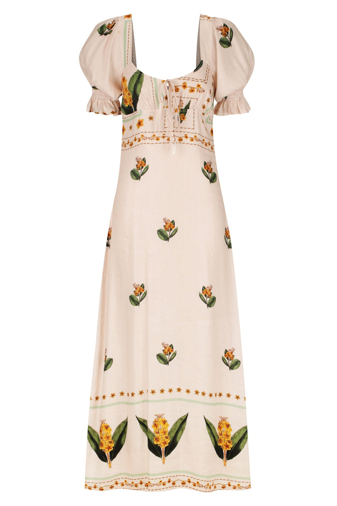 SANCIA Camilla Puff Sleeve Midi Dress-The Shop Laguna Beach