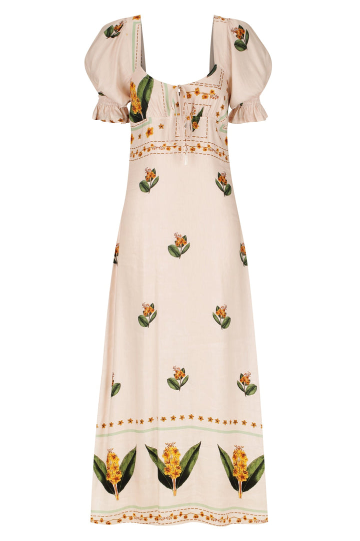 SANCIA Camilla Puff Sleeve Midi Dress-The Shop Laguna Beach