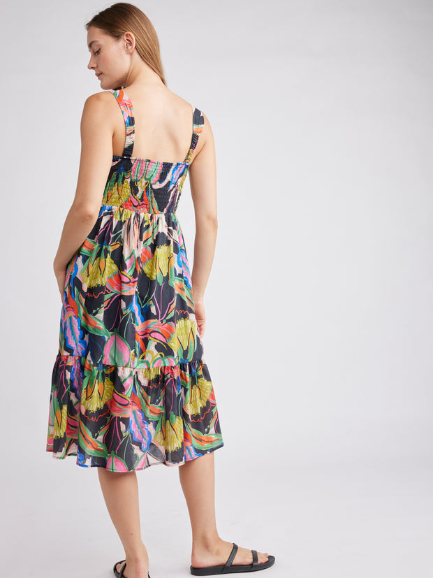 SELF CONTRAST Sloane Printed Midi Dress-The Shop Laguna Beach