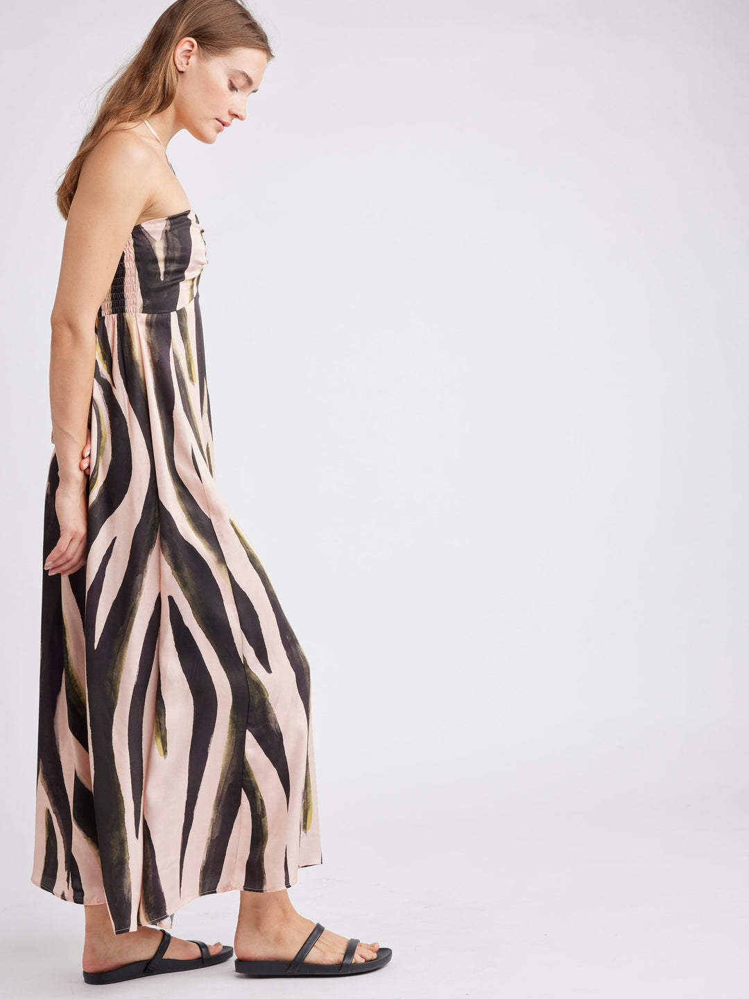 SELF CONTRAST Katya U-Ring Halter Maxi Dress-The Shop Laguna Beach