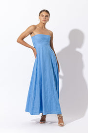 LUSANA Talia Linen Midi Dress-The Shop Laguna Beach