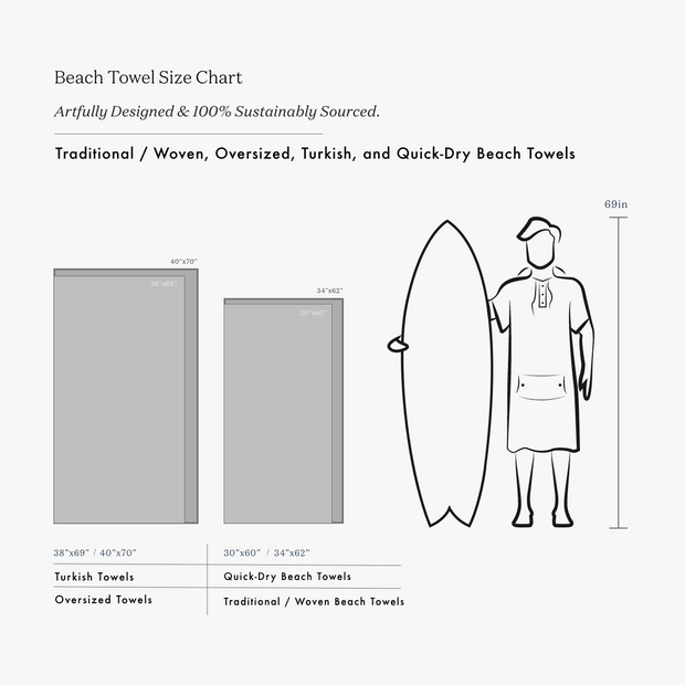 SLOWTIDE Gatsby Premium Woven Towel - Black-The Shop Laguna Beach