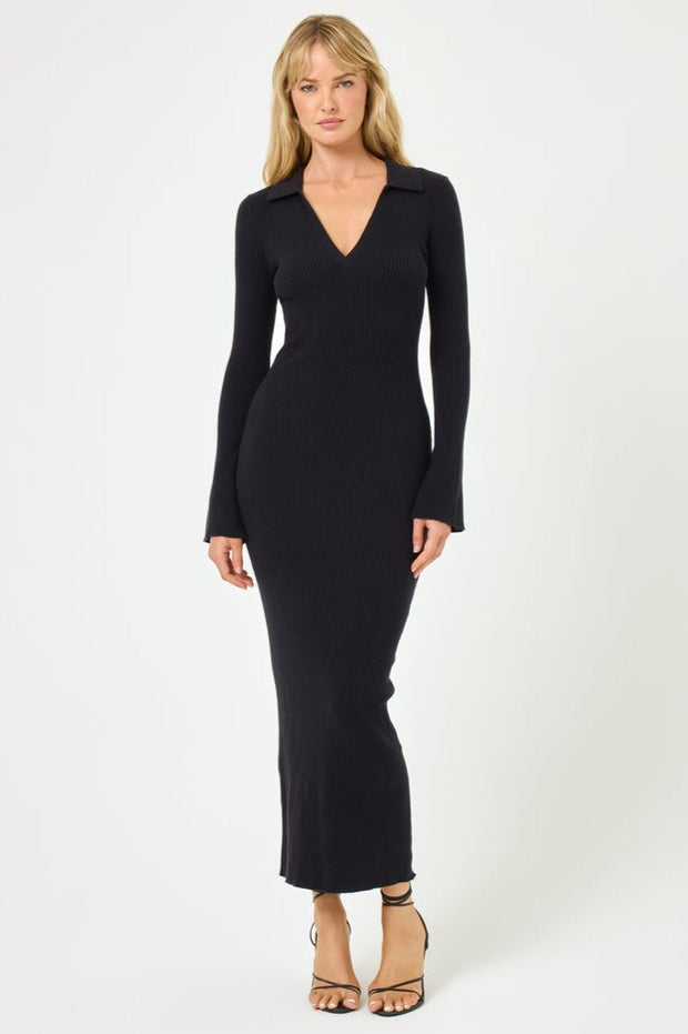 LSPACE San Clemente Collared Rib Knit Dress-The Shop Laguna Beach