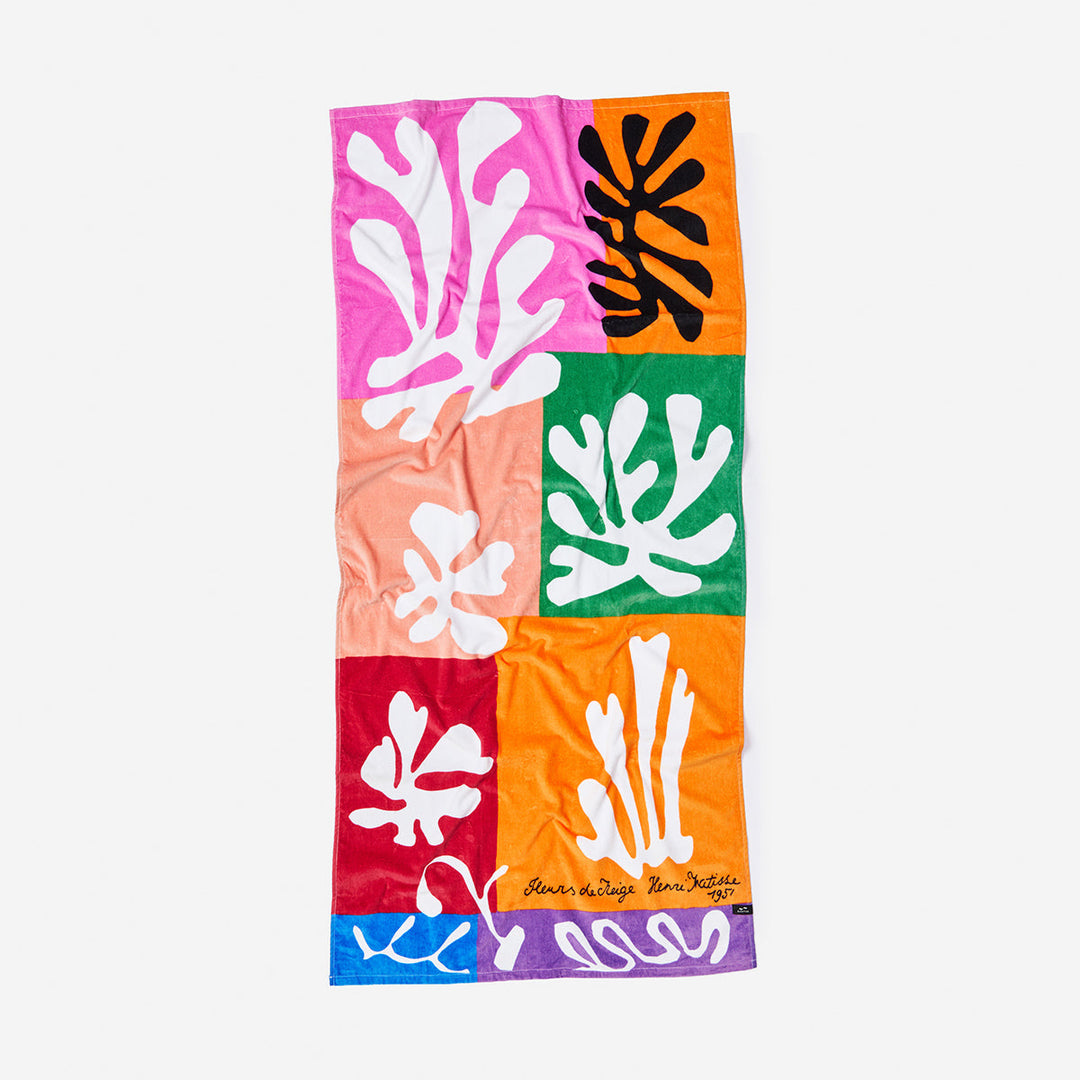 SLOWTIDE X HENRI MATISSE Snow Flowers Beach Towel-The Shop Laguna Beach