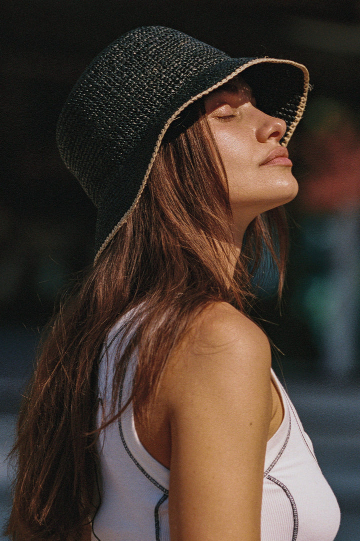 LSPACE Isadora Straw Bucket Hat - More Colors Available-The Shop Laguna Beach