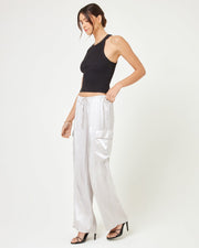 LSPACE Sundown Drawstring Satin Cargo Pant-The Shop Laguna Beach