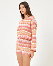 LSPACE Sun Ray Stripe Sweater-The Shop Laguna Beach