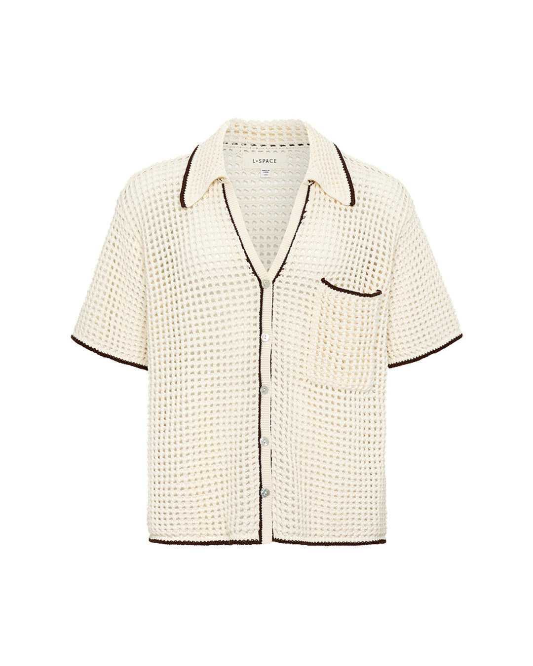 LSPACE X THE SALTY BLONDE Scout Open-Knit Shirt