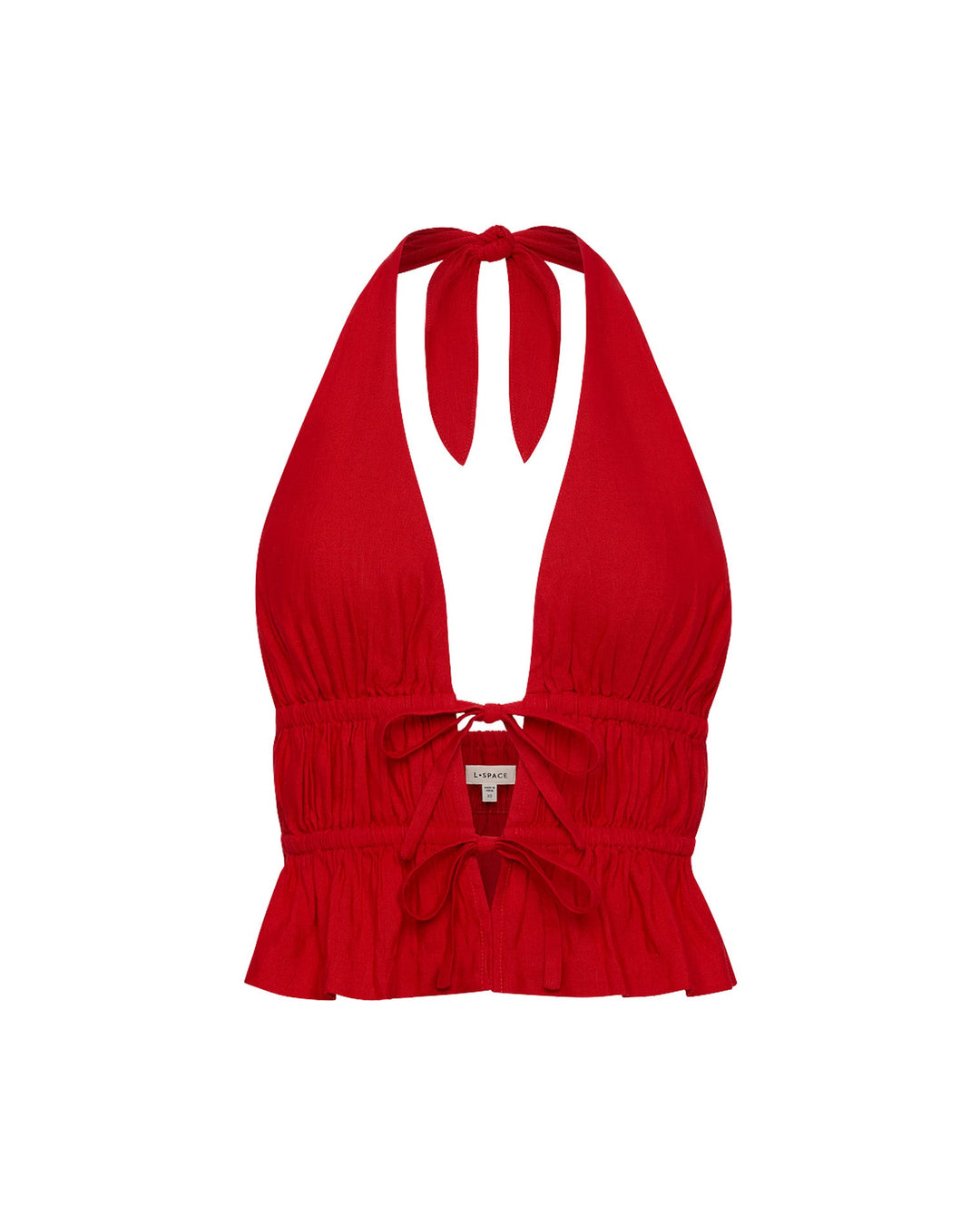 LSPACE X THE SALTY BLONDE August Halter Tie Top