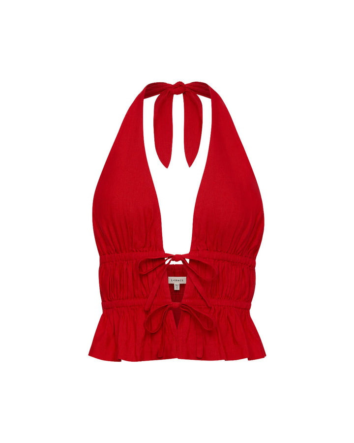LSPACE X THE SALTY BLONDE August Halter Tie Top