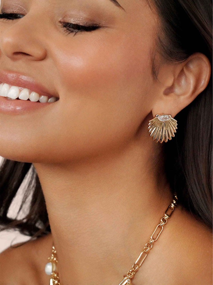 ETTIKA Santorini Shell Studs