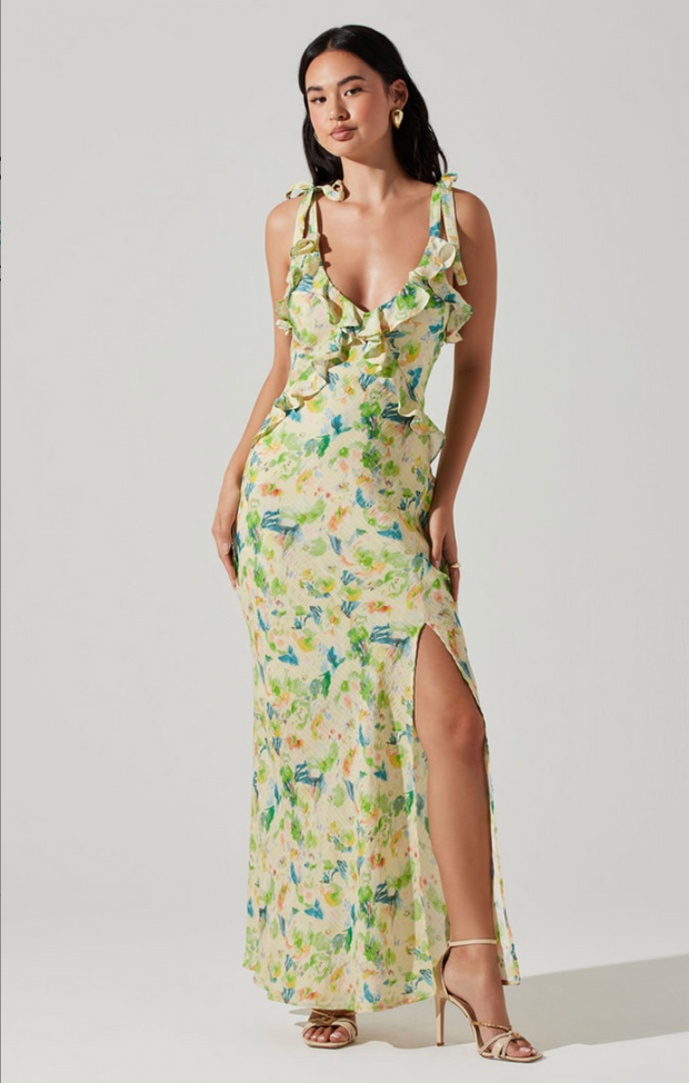 ASTR THE LABEL Sorbae Floral Maxi Dress-The Shop Laguna Beach