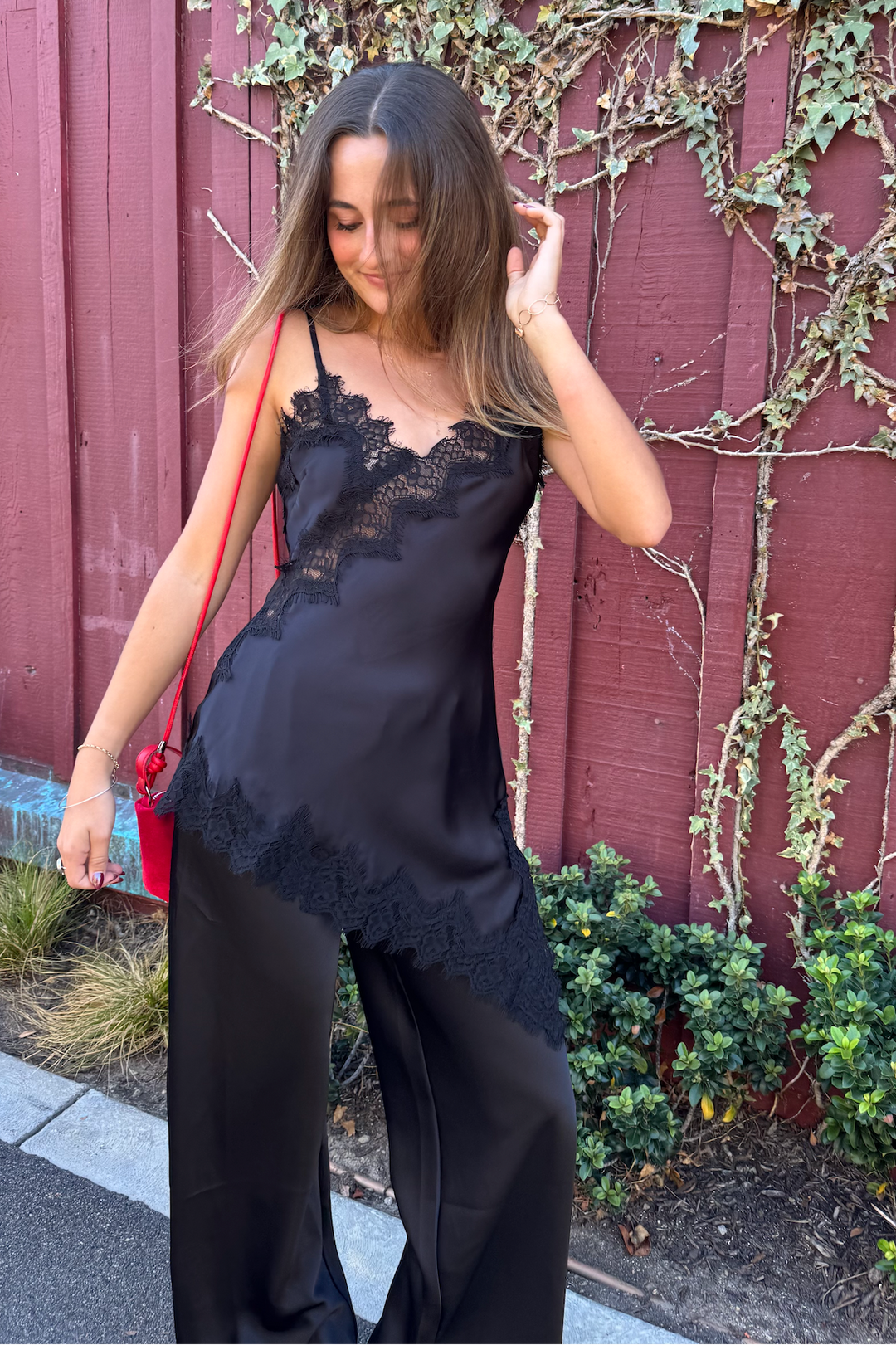KEEN THE LABEL Arielle Satin Drawstring Pant-The Shop Laguna Beach