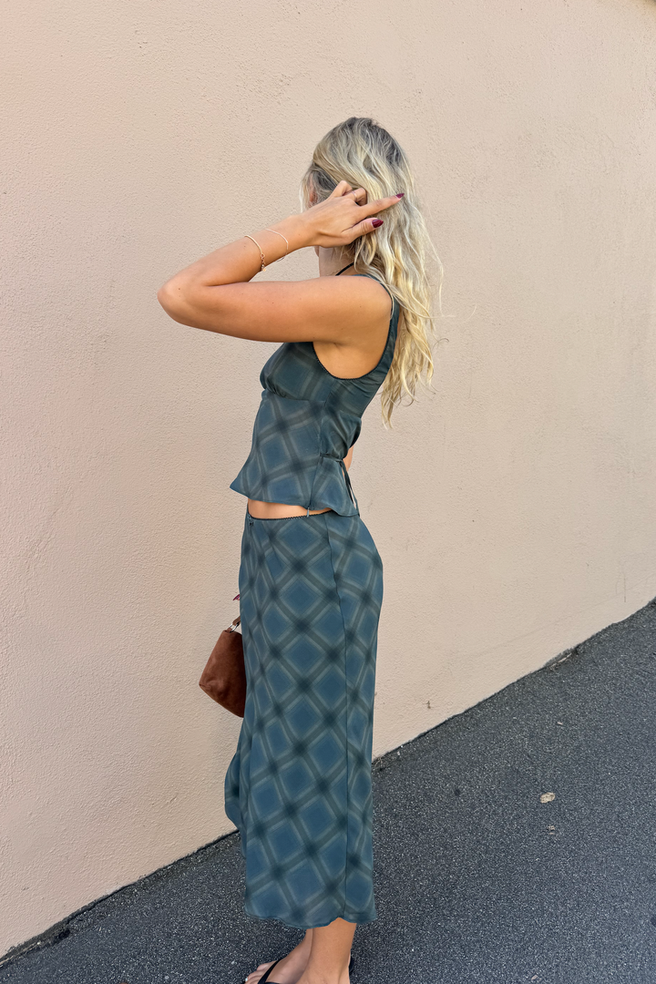 KEEN THE LABEL Clarke Printed Midi Skirt-The Shop Laguna Beach