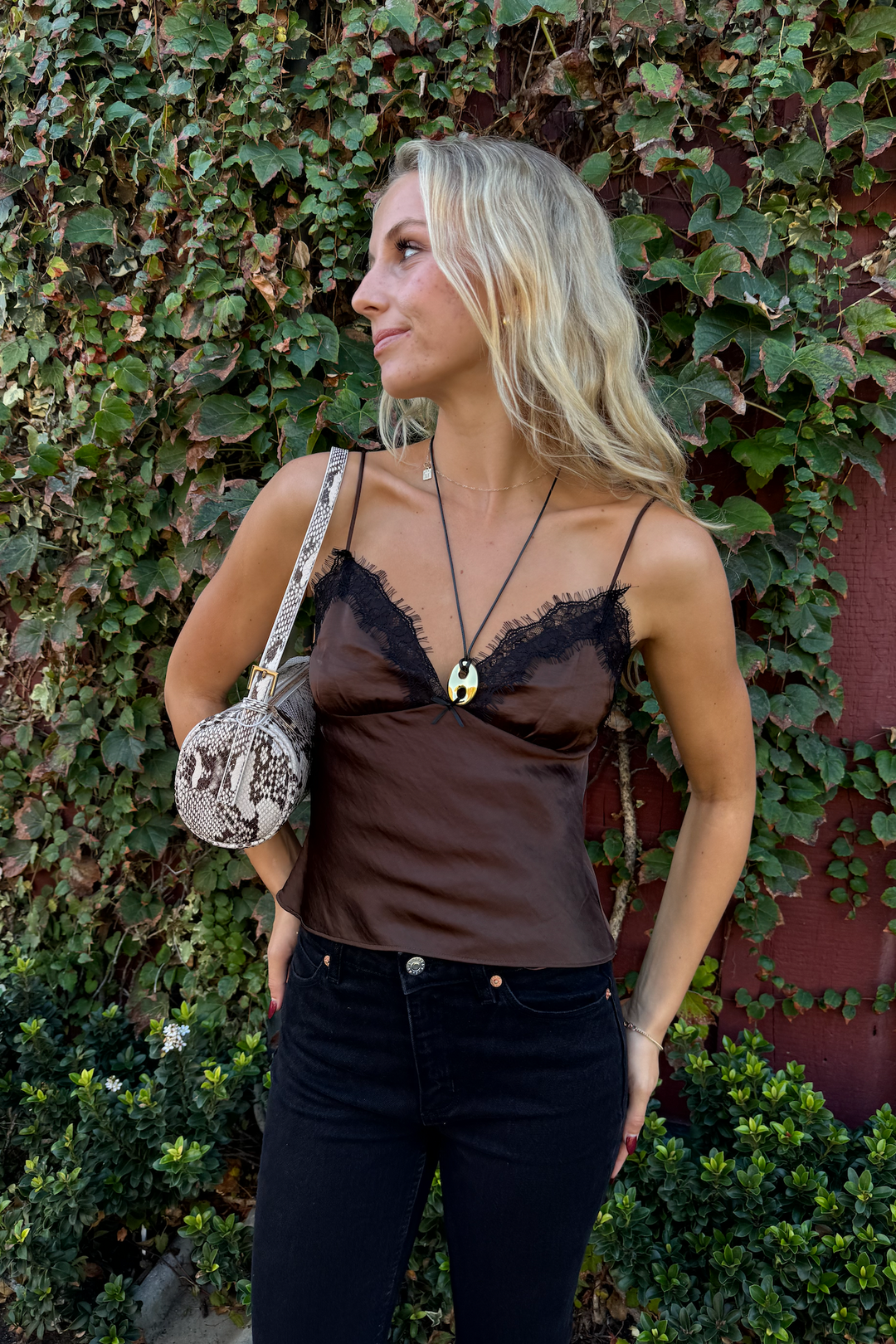 KEEN THE LABEL Wynn Contrast Lace Trim Cami-The Shop Laguna Beach