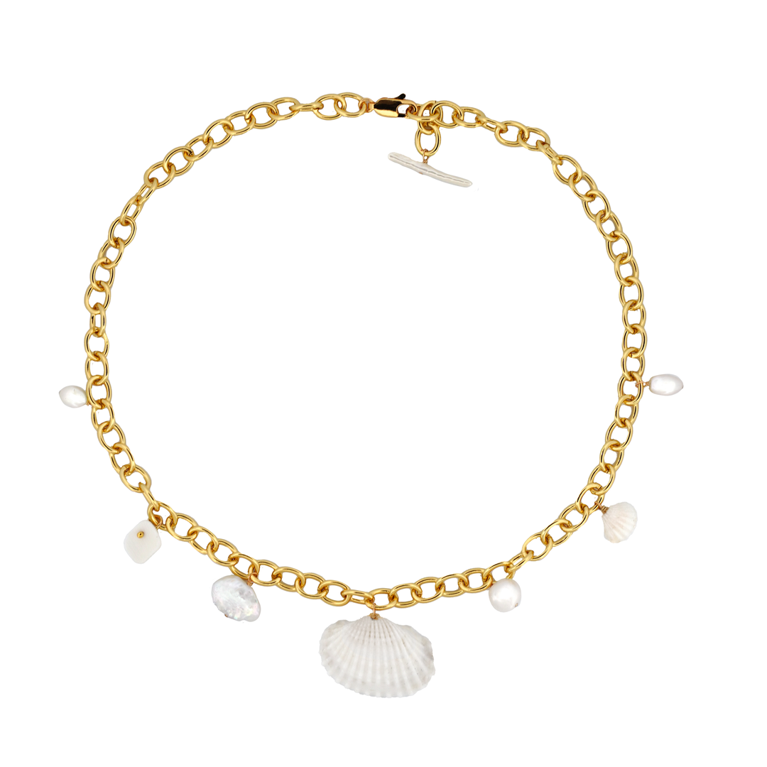 MAY MARTIN Del Mar Shell Charm Necklace-The Shop Laguna Beach