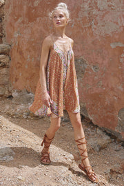 SPELL • OCEANS OF LOVE Sienna Strappy Mini Dress-The Shop Laguna Beach