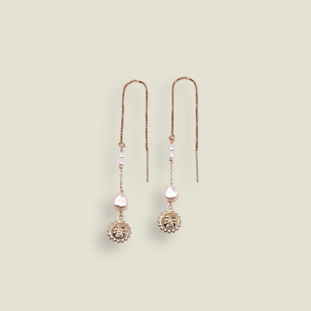 MAY MARTIN Sol Threader Drop Earrings-The Shop Laguna Beach