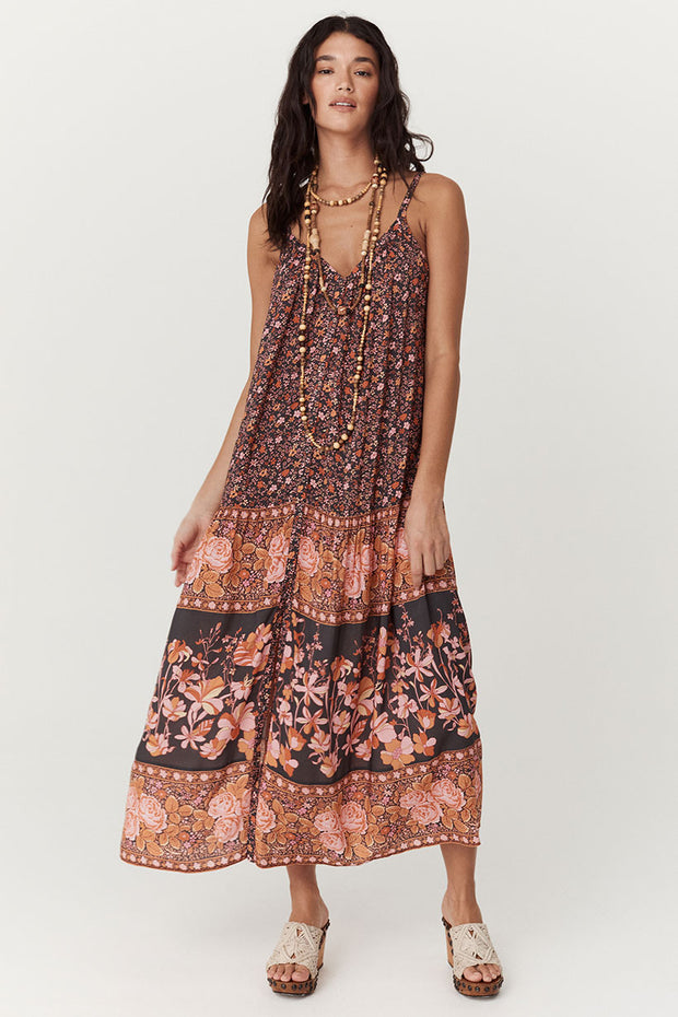 SPELL • SWEET NOTHINGS Love Jetty Strappy Maxi Dress-The Shop Laguna Beach