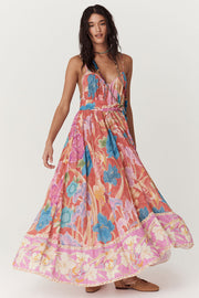 SPELL Painters Garden Strappy Maxi Dress-The Shop Laguna Beach