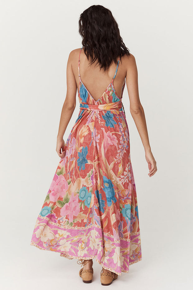 SPELL Painters Garden Strappy Maxi Dress-The Shop Laguna Beach