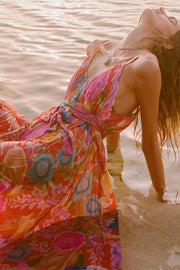 SPELL Painters Garden Strappy Maxi Dress-The Shop Laguna Beach