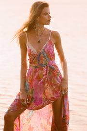 SPELL Painters Garden Strappy Maxi Dress-The Shop Laguna Beach